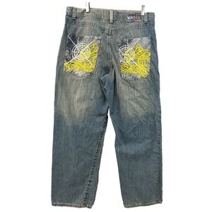 Vintage Mecca Blue Baggy Y2K Skater Wide Leg Jeans Men 38x34